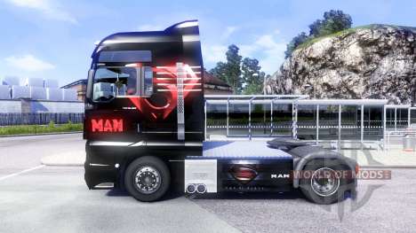 La piel del Hombre De Acero en el camión MAN para Euro Truck Simulator 2