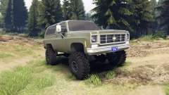 Chevrolet K5 Blazer 1975 army green para Spin Tires