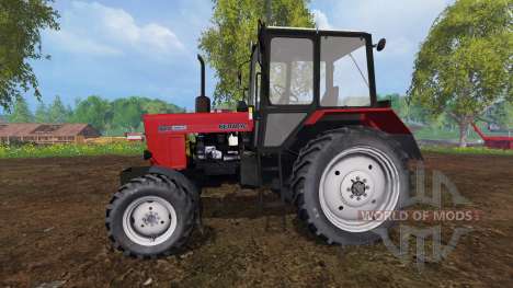 MTZ-82.1 Belarús v2.0 rojo para Farming Simulator 2015