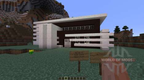 Black White Modern house para Minecraft