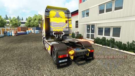 La piel Hi Manera Amarillo Gris en el camión Ive para Euro Truck Simulator 2