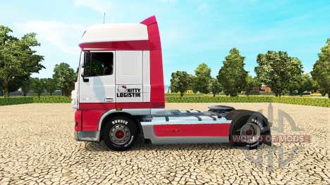Kitty Logística skin for DAF truck para Euro Truck Simulator 2