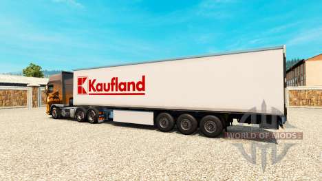La piel Kaufland en el remolque para Euro Truck Simulator 2