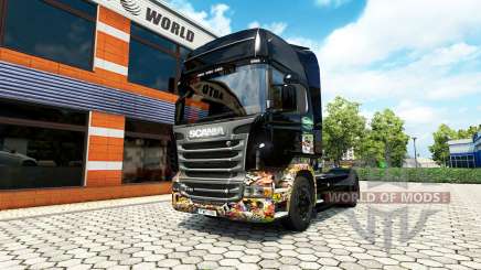 Etiqueta Engomada de la piel Bombas en la unidad tractora Scania para Euro Truck Simulator 2