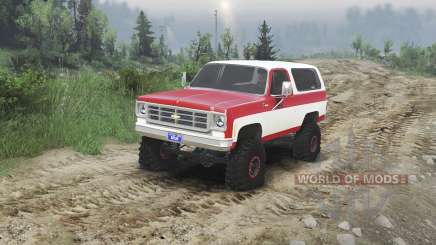 Chevrolet K5 Blazer 1975 [red and white] para Spin Tires