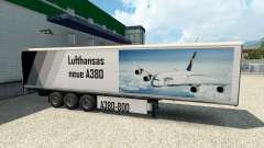 La piel del A380 en el remolque para Euro Truck Simulator 2