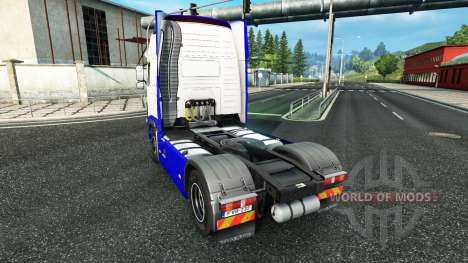 La piel Azul-Blanco en la Volvo para Euro Truck Simulator 2