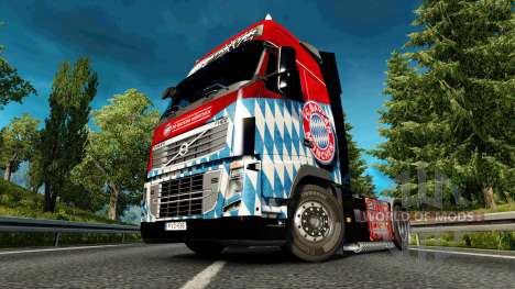 La piel del FC Bayern Munchen en un camión Volvo para Euro Truck Simulator 2