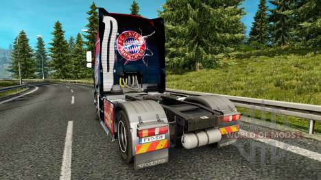 La piel del FC Bayern Munchen en un camión Volvo para Euro Truck Simulator 2