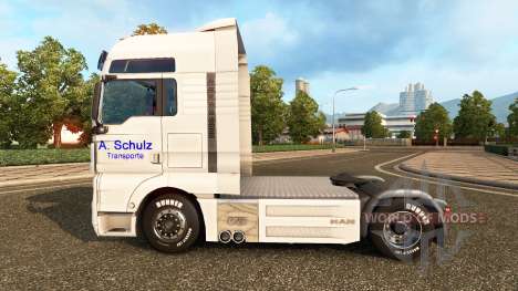 La piel A. Schulz en el camión MAN para Euro Truck Simulator 2