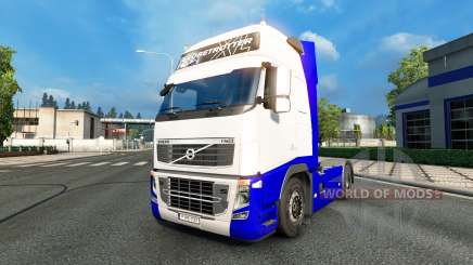 La piel Azul-Blanco en la Volvo para Euro Truck Simulator 2