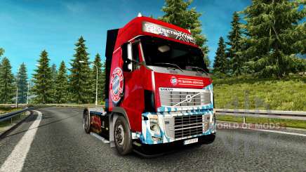 La piel del FC Bayern Munchen en un camión Volvo para Euro Truck Simulator 2