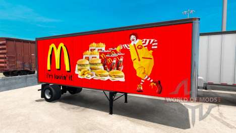 Pieles de comida rápida Americana remolques para para American Truck Simulator