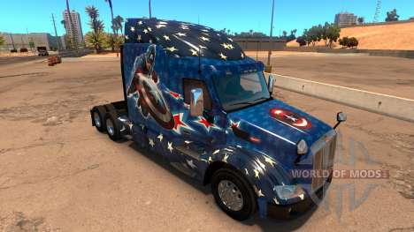 El capitán América de la piel para el camión Pet para American Truck Simulator