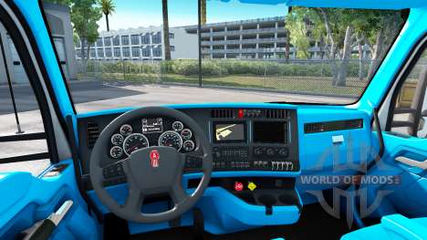 Azul Kenworth T680 interior para American Truck Simulator
