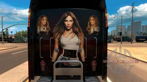 Kenworth W900 Jennifer Lopez Paint Skin para American Truck Simulator