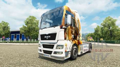 La piel de Guild Wars 2 en el camión MAN para Euro Truck Simulator 2
