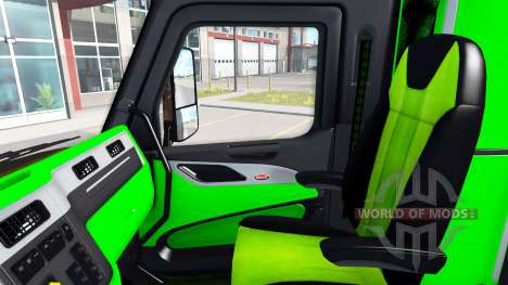 De neón de color verde interior Peterbilt 579 para American Truck Simulator