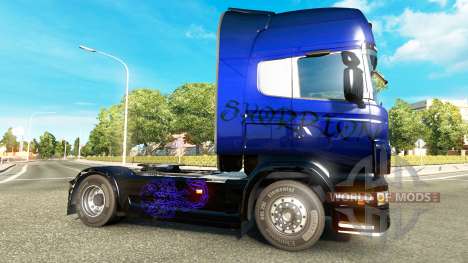 Escorpión azul de la piel para Scania camión para Euro Truck Simulator 2