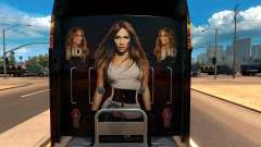 Kenworth W900 Jennifer Lopez Paint Skin para American Truck Simulator