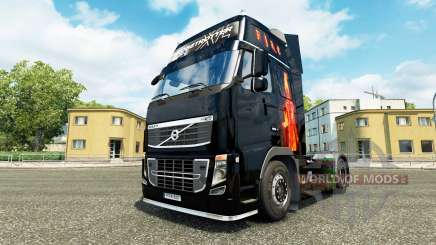 Fuego en la piel para camiones Volvo para Euro Truck Simulator 2