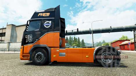 Equipo de carreras de la piel para camiones Volv para Euro Truck Simulator 2