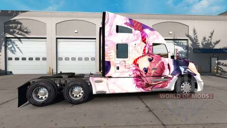 La piel Hanamiya Nagisa en un Kenworth tractor para American Truck Simulator