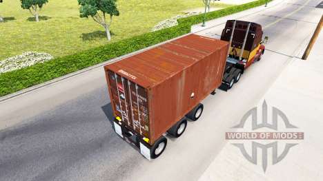 El semi-remolque con un contenedor de 20 libras para American Truck Simulator