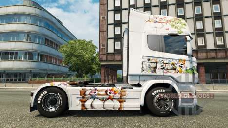 La piel de Kinder en la unidad tractora Scania para Euro Truck Simulator 2