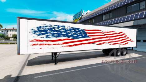 Una colección de pieles en el trailer para American Truck Simulator