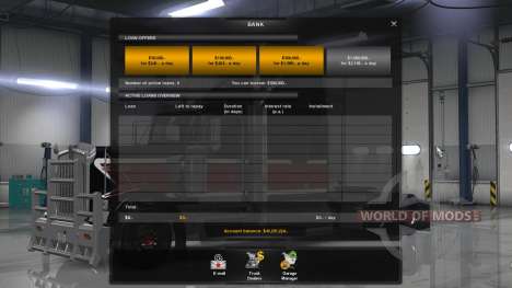 Nueva economía (Klaas Economía Mod - V1.1.11) para American Truck Simulator