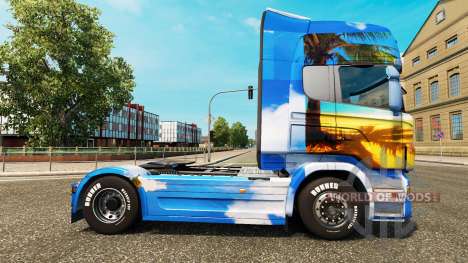 La piel de la Isla en la unidad tractora Scania para Euro Truck Simulator 2
