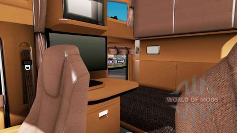 Brown interior Kenworth T680 para American Truck Simulator