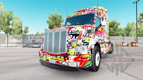 Etiqueta Engomada de la piel para Peterbilt y Ke para American Truck Simulator