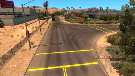 Amarillo marcas de la carretera para American Truck Simulator