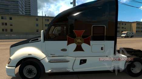 Skin Knights Templar Kenworth T680 para American Truck Simulator
