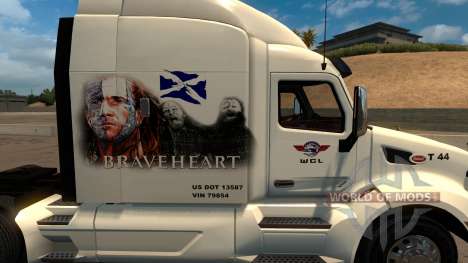 Peterbilt 579 Braveheart Truck Skin para American Truck Simulator