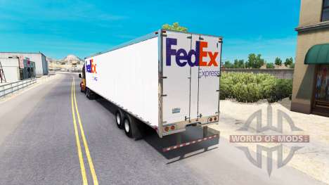 Pieles de UPS y FedEx para remolques para American Truck Simulator