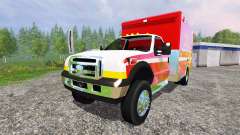 Ford F-350 [fire department] para Farming Simulator 2015