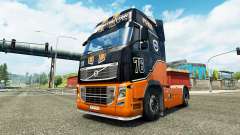 Equipo de carreras de la piel para camiones Volvo para Euro Truck Simulator 2