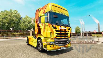 Fuego en la piel para Scania camión para Euro Truck Simulator 2