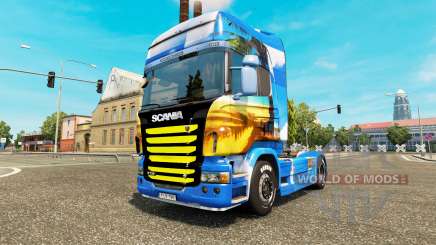 La piel de la Isla en la unidad tractora Scania para Euro Truck Simulator 2