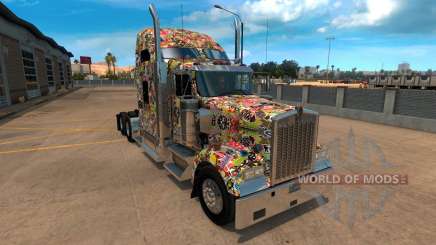 Etiqueta engomada de la Bomba скин для Kenworth W900 para American Truck Simulator