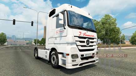 La piel de J. Simmerer en la unidad tractora Mercedes-Benz para Euro Truck Simulator 2