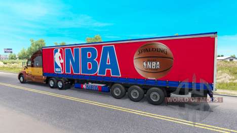 La piel de la NBA en el remolque para American Truck Simulator