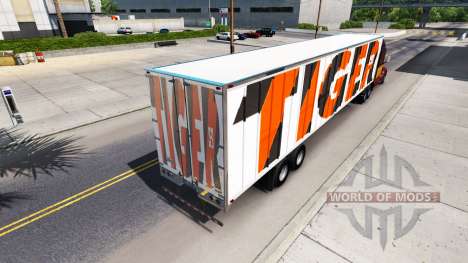 La piel de Tigre en el remolque para American Truck Simulator