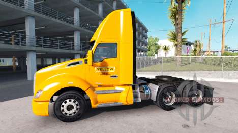 La piel de color Amarillo Corp en el camión Kenw para American Truck Simulator