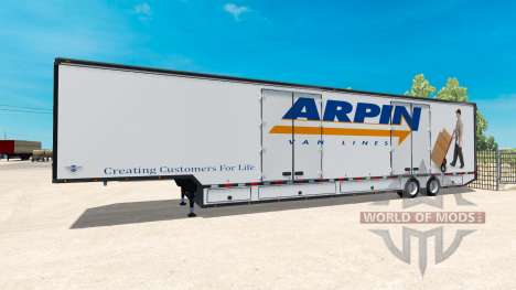 El semi-remolque, camión de mudanzas RD para American Truck Simulator