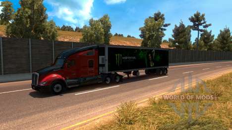 Monster Energy Trailer para American Truck Simulator