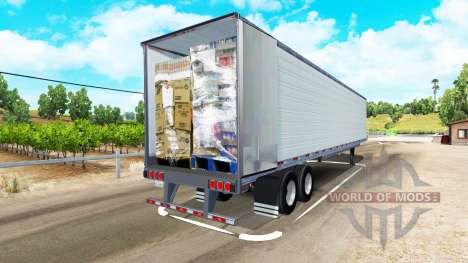 Largo refrigerados semi-remolque para American Truck Simulator